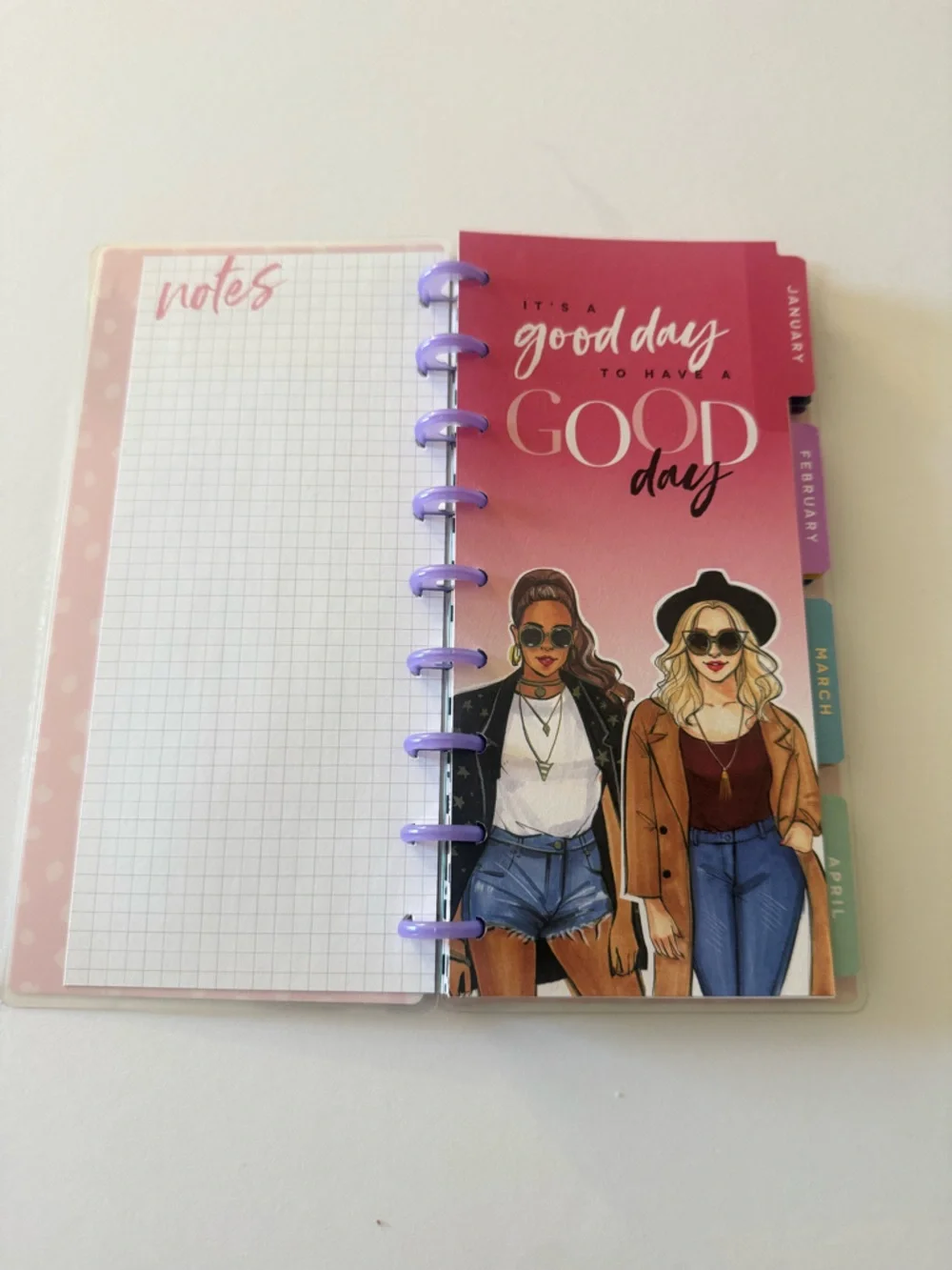The Happy Planner RongRong Life is Lovely 2020 Planner Pink & Lavender flowers